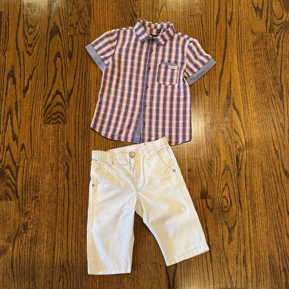 Ikks Shirt And Shorts Outfit Bundle Size 6 - Picture 1 of 15
